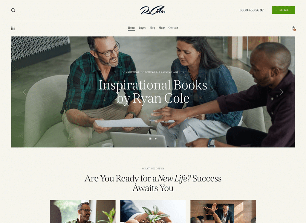 R.Cole - Life & Business Coaching WordPress 主题