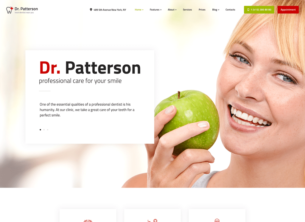 Dr.Patterson — Motyw WordPress dla lekarzy medycyny i opieki zdrowotnej