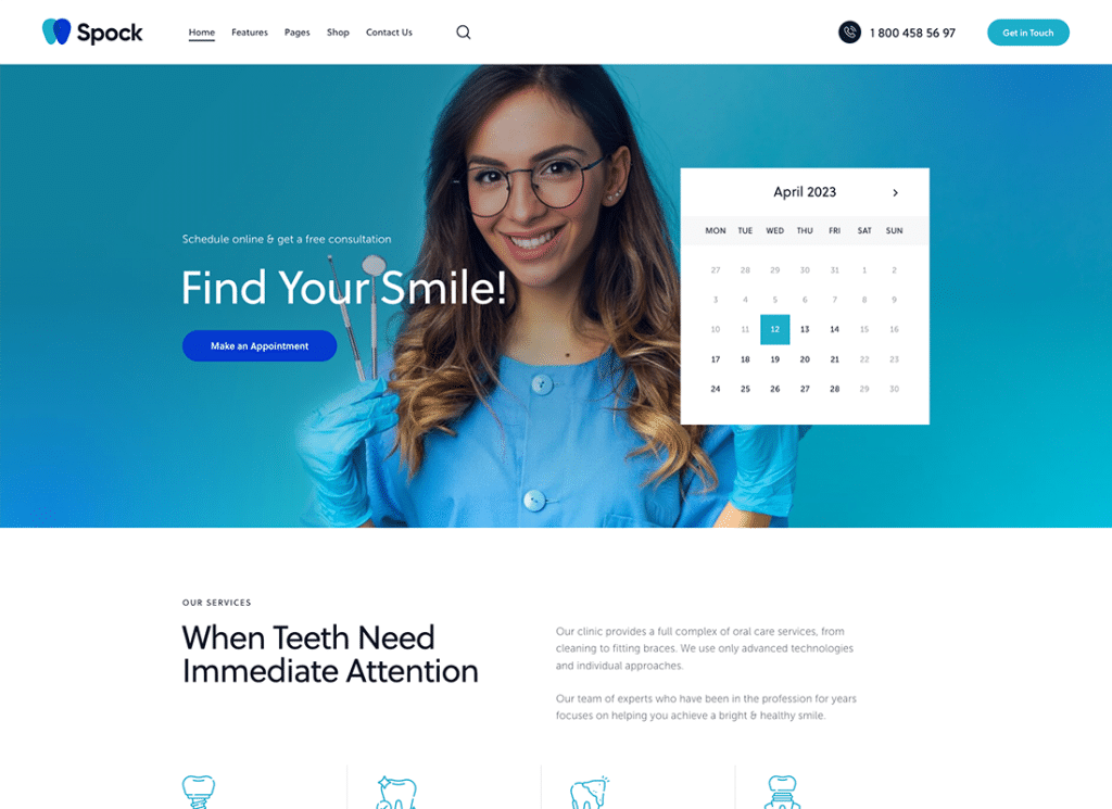 Spock - Medical Elementor Multi-skin WordPress Theme