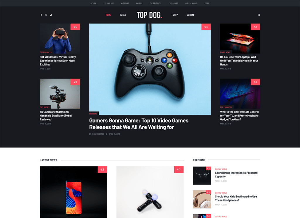 Top Dog - All-in-One Elementor Blog & Magazine Theme WordPress