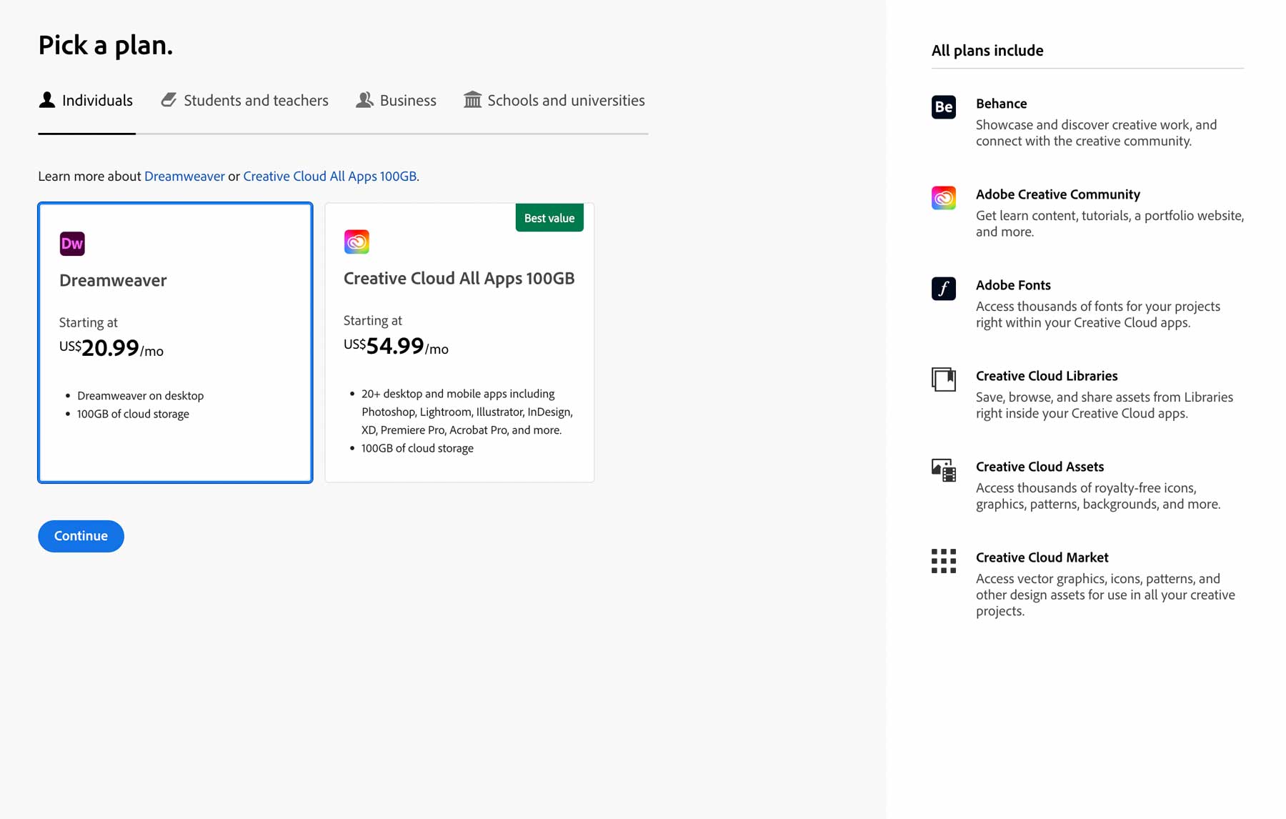 Prețuri WordPress vs Dreamweaver