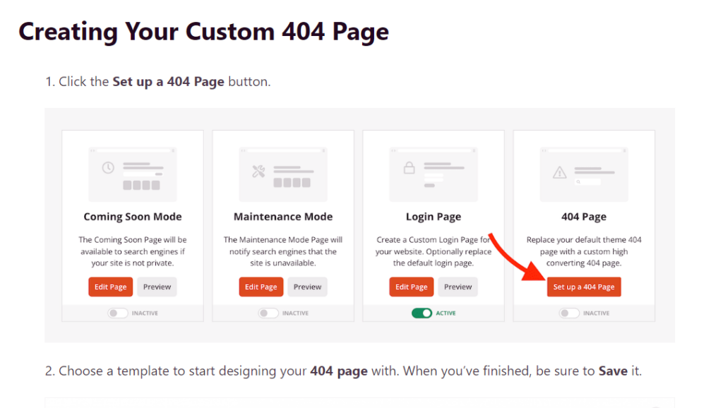 Infografic pentru crearea unei pagini personalizate 404