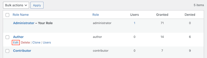 How to edit user roles in WordPress