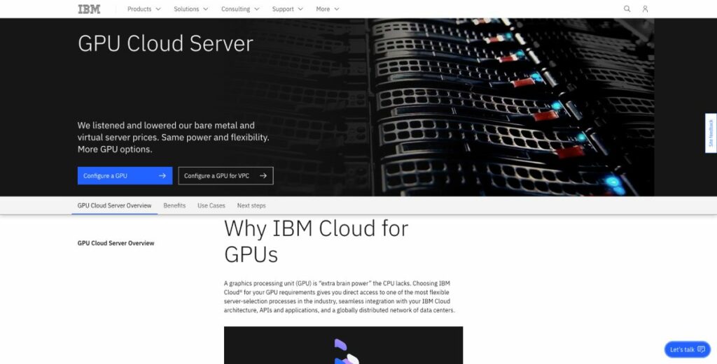 Хостинг-провайдер IBM GPU