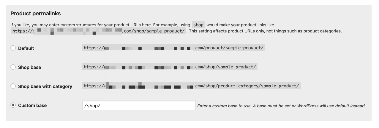 WordPress에서 WooCommerce 영구 링크 업데이트