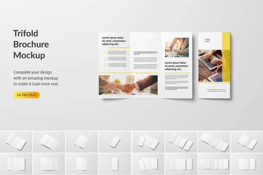 Mockup Brosur Trifold -