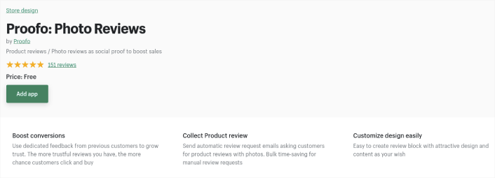 รีวิวภาพถ่าย Proofo Shopify App