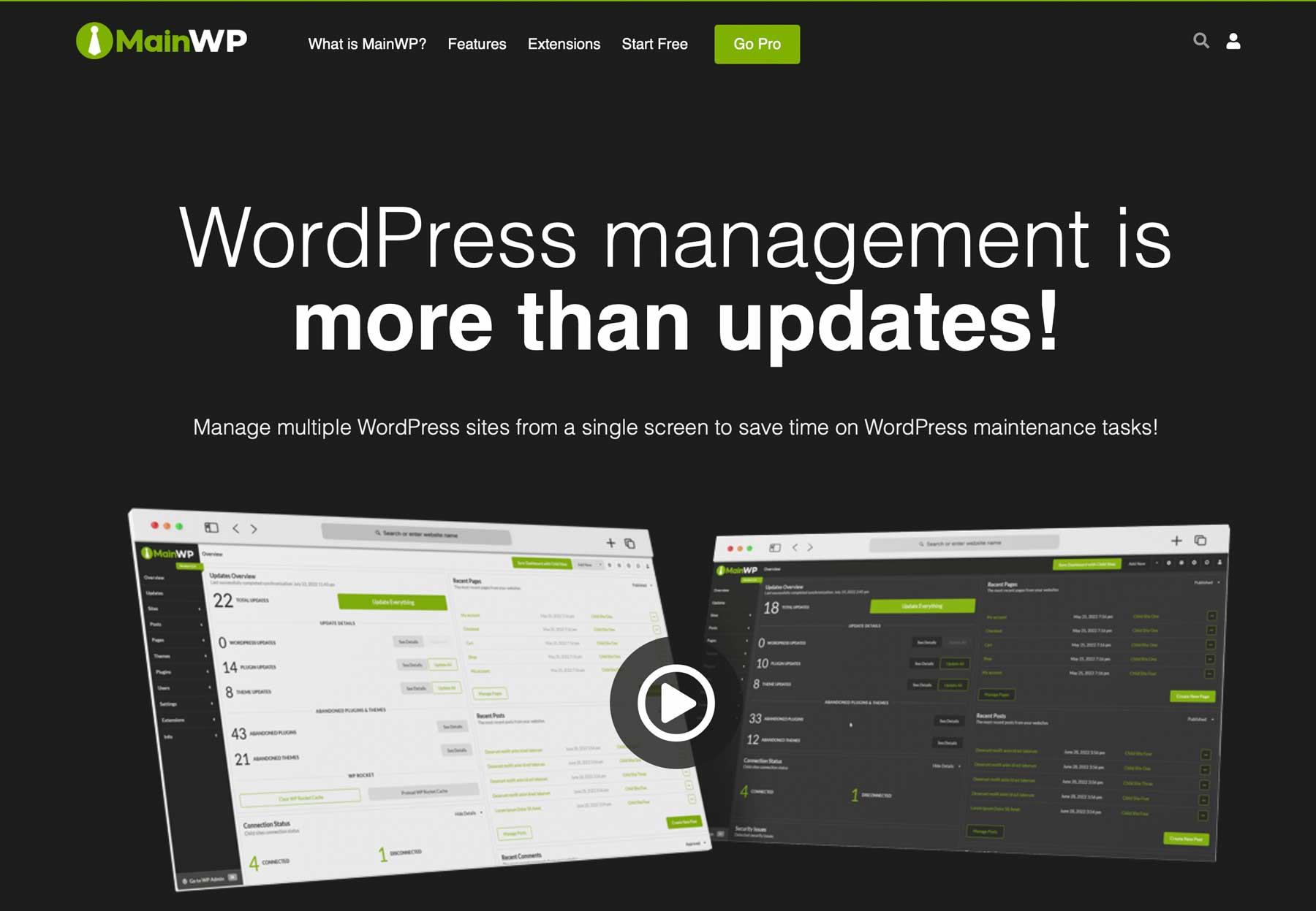 MainWP WordPress 站点管理工具