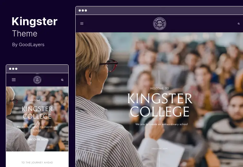 Kingster-Thema - LMS-Bildung für Universität, Hochschule und Schule WordPress-Thema