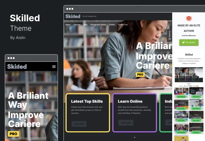Skilled Theme - Tema de WordPress para cursos de educación escolar