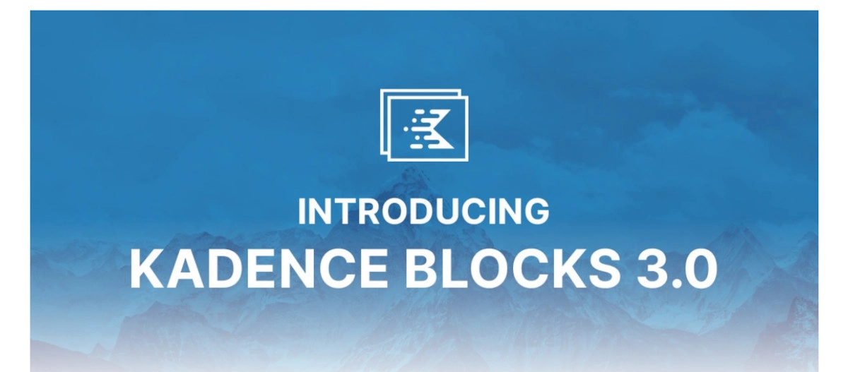 captura de pantalla de la página web Kadence Blocks 3.0