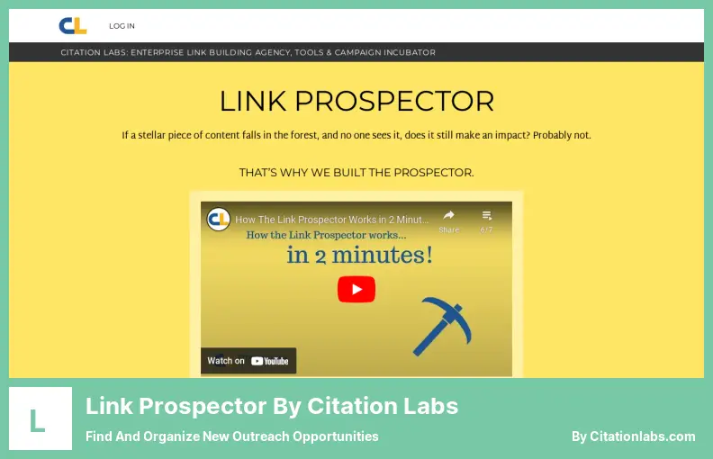 Link Prospector von Citation Labs – Finden und organisieren Sie neue Outreach-Möglichkeiten