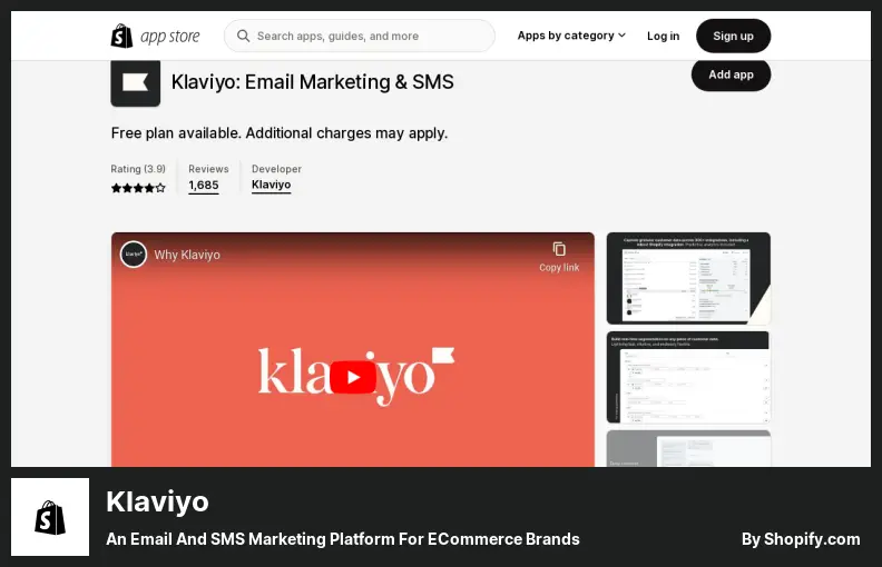 Klaviyo - una piattaforma di marketing via e-mail e SMS per marchi di e-commerce