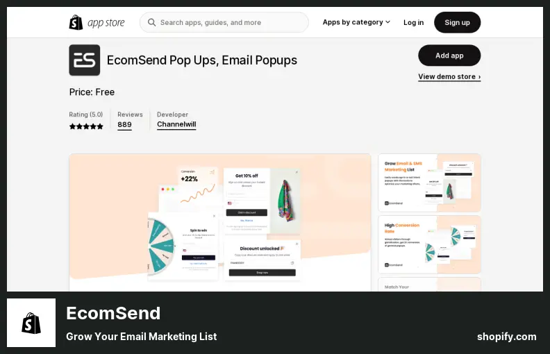 EcomSend - Fai crescere la tua lista di email marketing