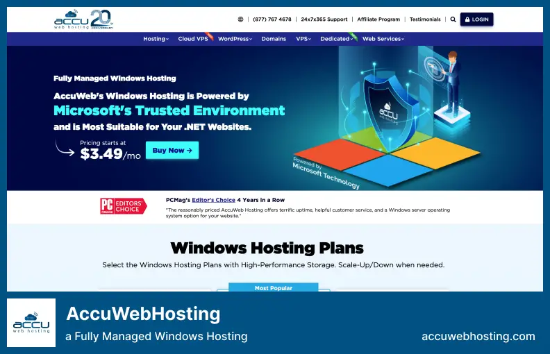 AccuWebHosting - 完全托管的 Windows 主机