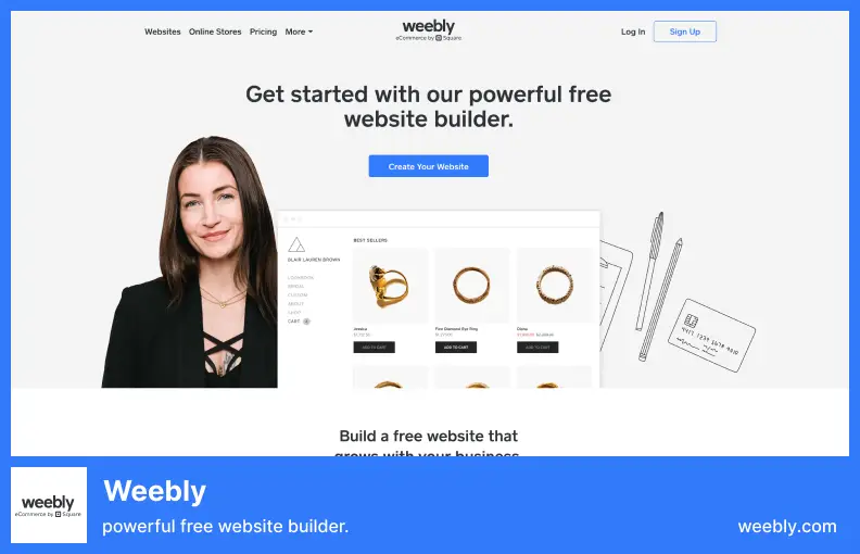 Weebly - 一个多合一的托管和拖放构建器