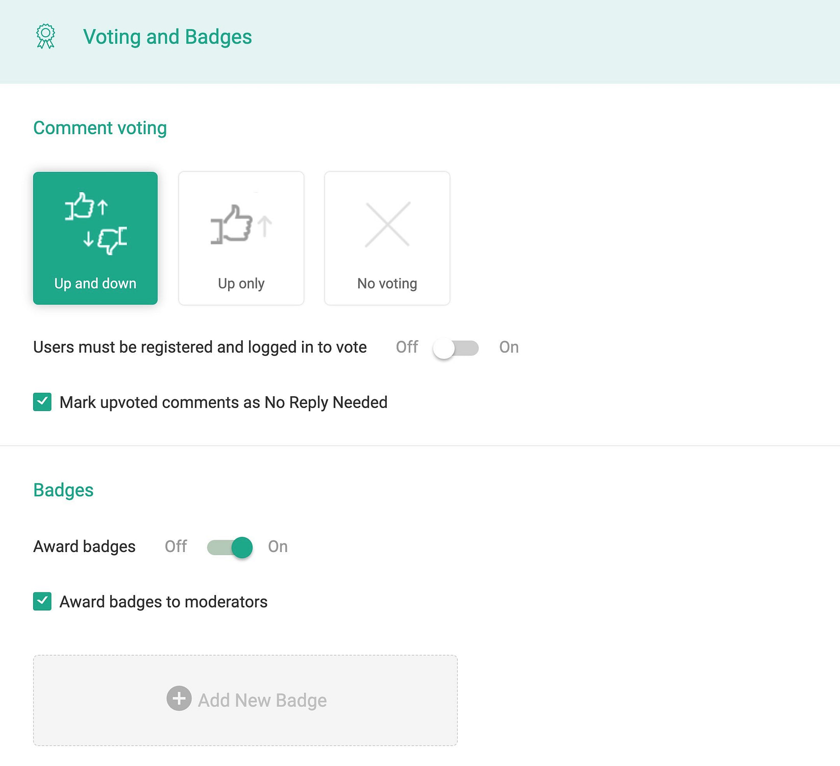 aggiungendo un voto positivo o negativo.