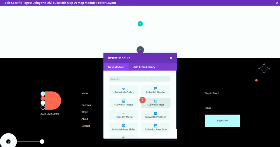 Divi 全角地图 VS 地图模块 全角菜单模块