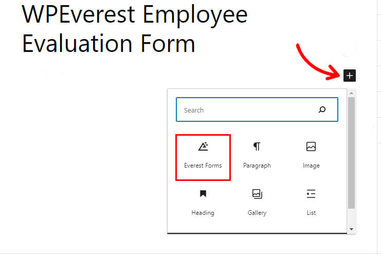 Everest Forms Block