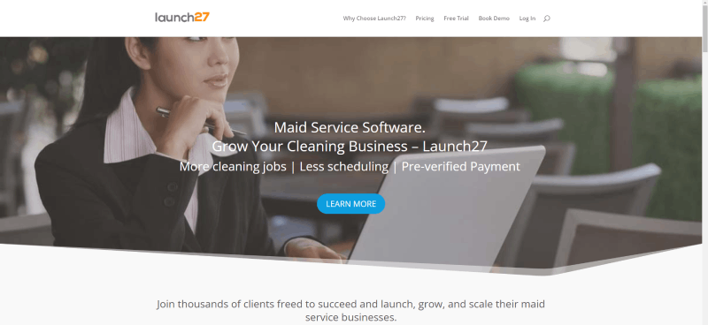 Schermata della home page di launch27