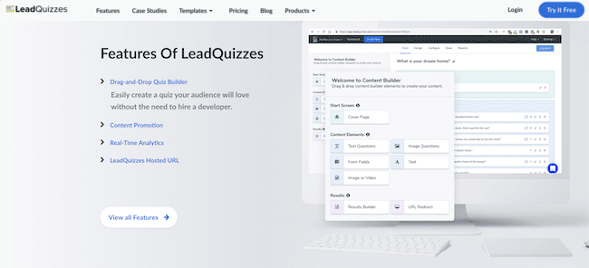 Creador de cuestionarios LeadQuizzes