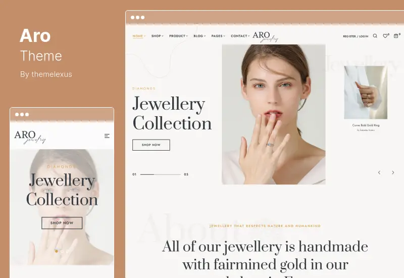 موضوع Aro - سمة WordPress لمتجر المجوهرات