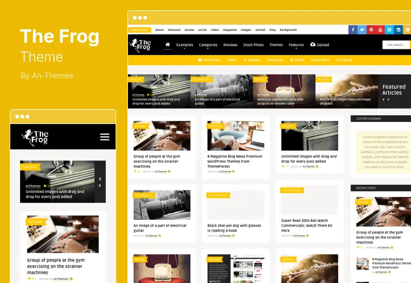 The Frog Theme - Creative News / Blog Magazine & Front-end Submission WordPress 主题