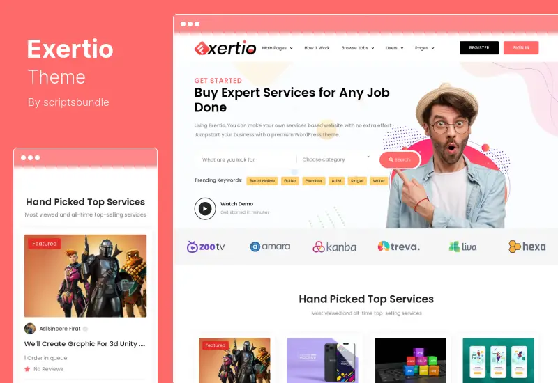 Exertio Theme - Tema WordPress de Mercado Freelancer