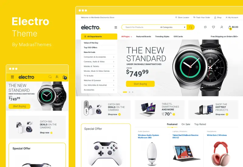 Elektro-Theme – WooCommerce-Theme für Elektronikgeschäfte