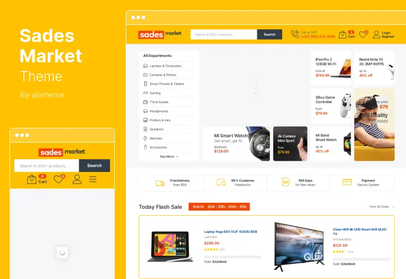 Tema SadesMarket - Tema WordPress multiuso