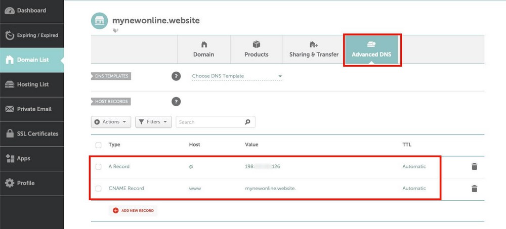 Cara Memodifikasi DNS namecheap