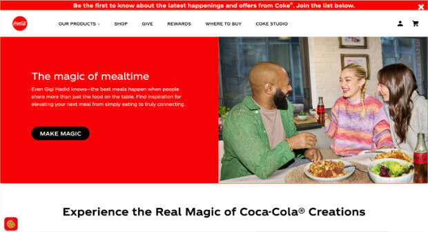 Coca-Cola-Homepage