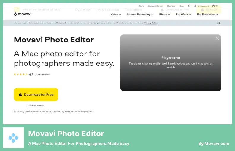 Movavi Photo Editor: un editor de fotos de Mac para fotógrafos simplificado