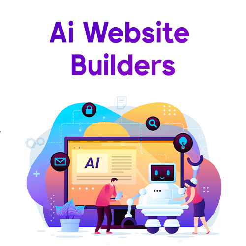 illustration of a ai website builder 