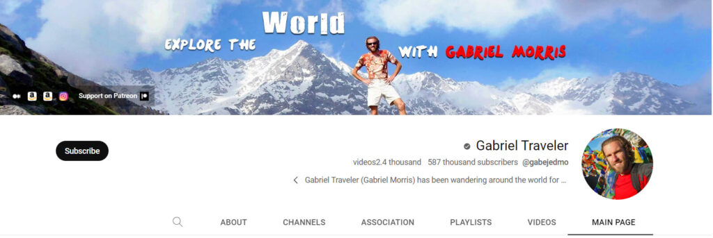 Gabriel Traveler：YouTube 上的旅行 Vlogger