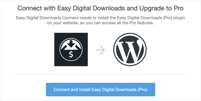 Connect EDD and Upgrade to Pro