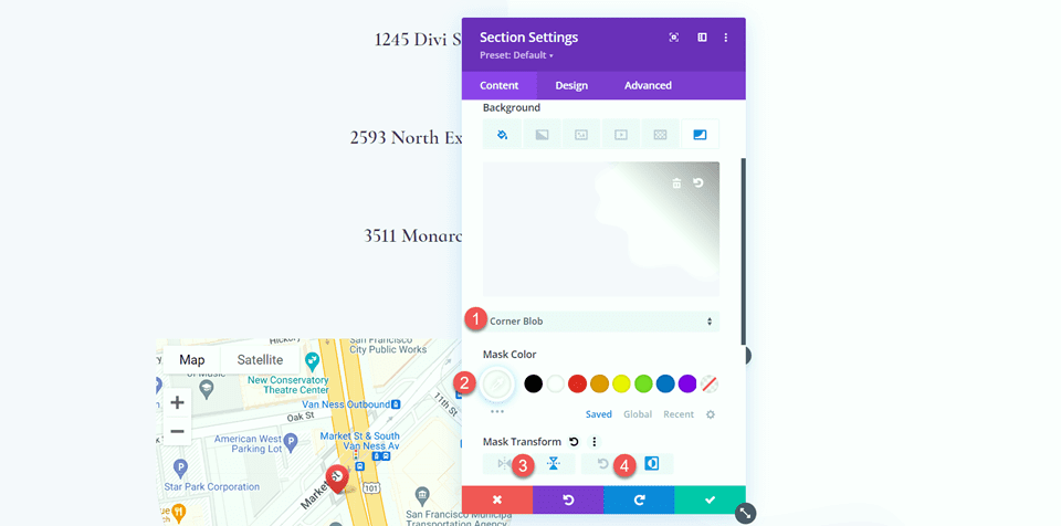 Divi Agrandir la carte sur le défilement avec la mise en page des effets de défilement 2 Masque de fond