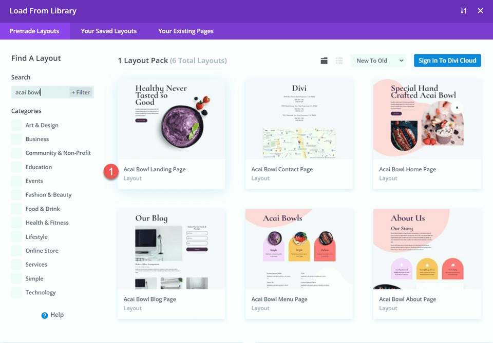 Divi Agrandir la carte sur le défilement avec des effets de défilement Sélectionner la mise en page