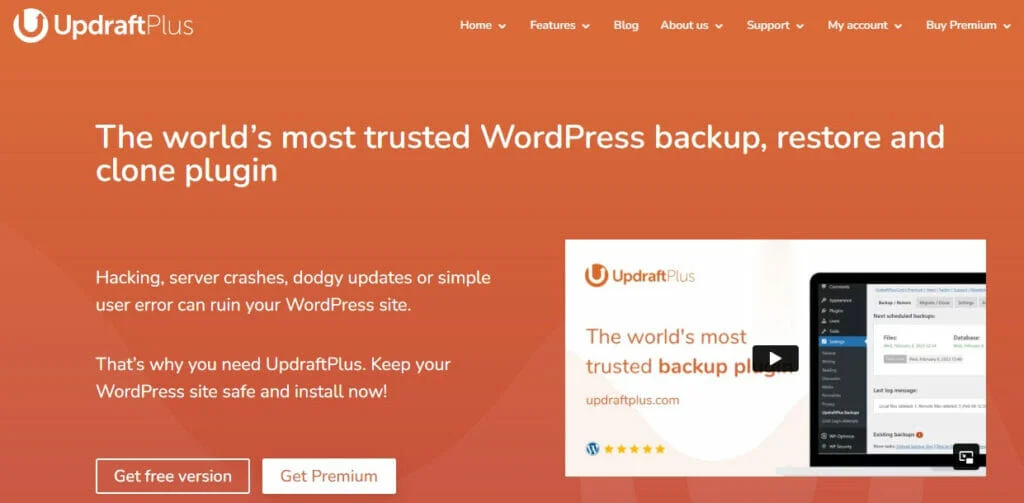 installa un plug-in di backup per wordpress