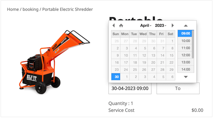 How to rent equipment based on days and hours