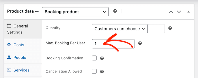 Limiting how many units a customer can rent on a party rental or similar website