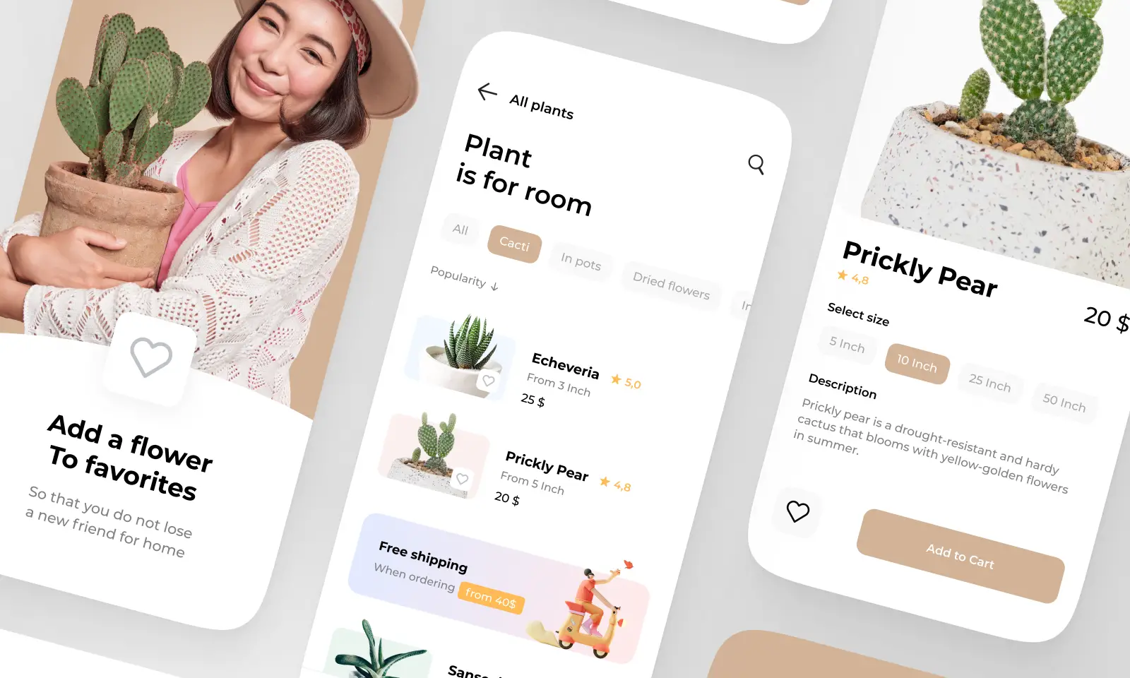 Application de magasin de plantes -