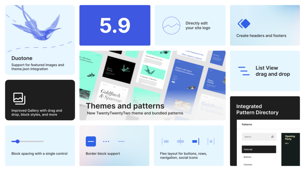 WordPress5 9 features