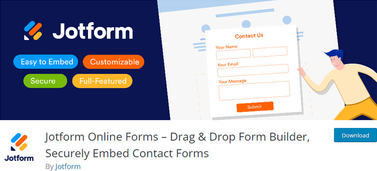 Jotform متعدد الخطوات نموذج WordPress البرنامج المساعد