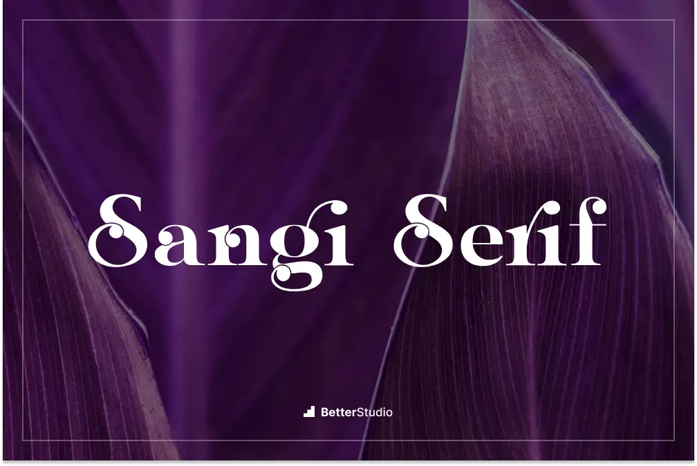 Sangi Serif -