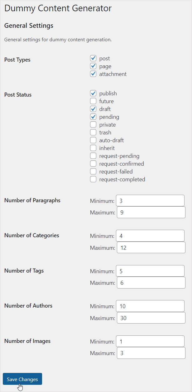 Sahte İçerik Oluşturucu WordPress eklentisi - ChatGPT tarafından oluşturulmuştur