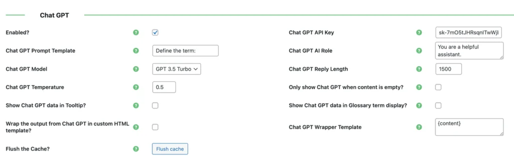 configuration du plugin pour chatgpt