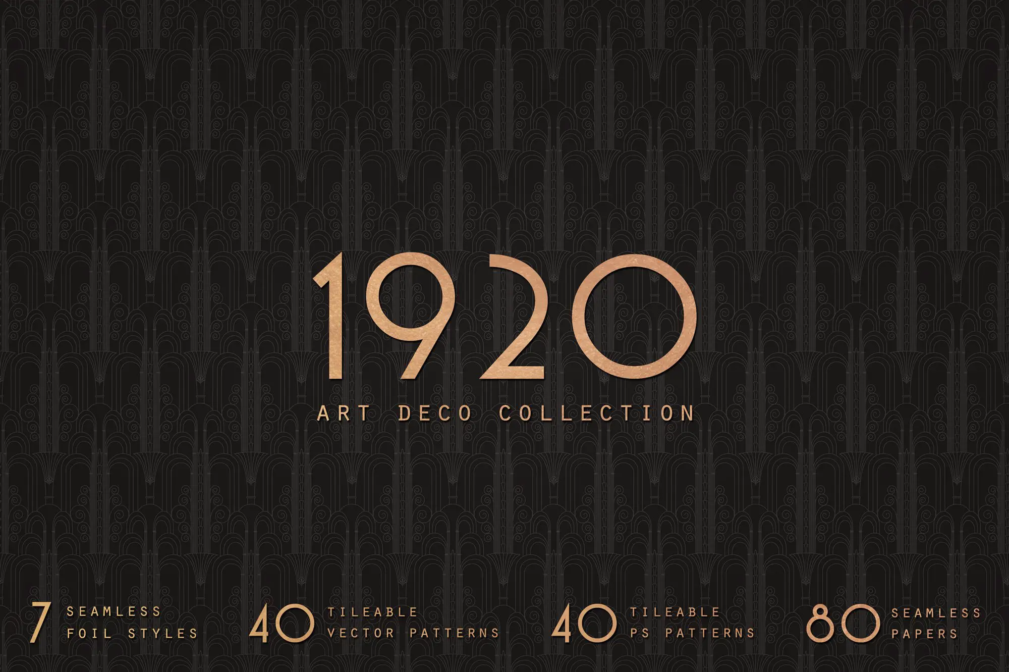 1920 Art Deco Dikişsiz Desenler -