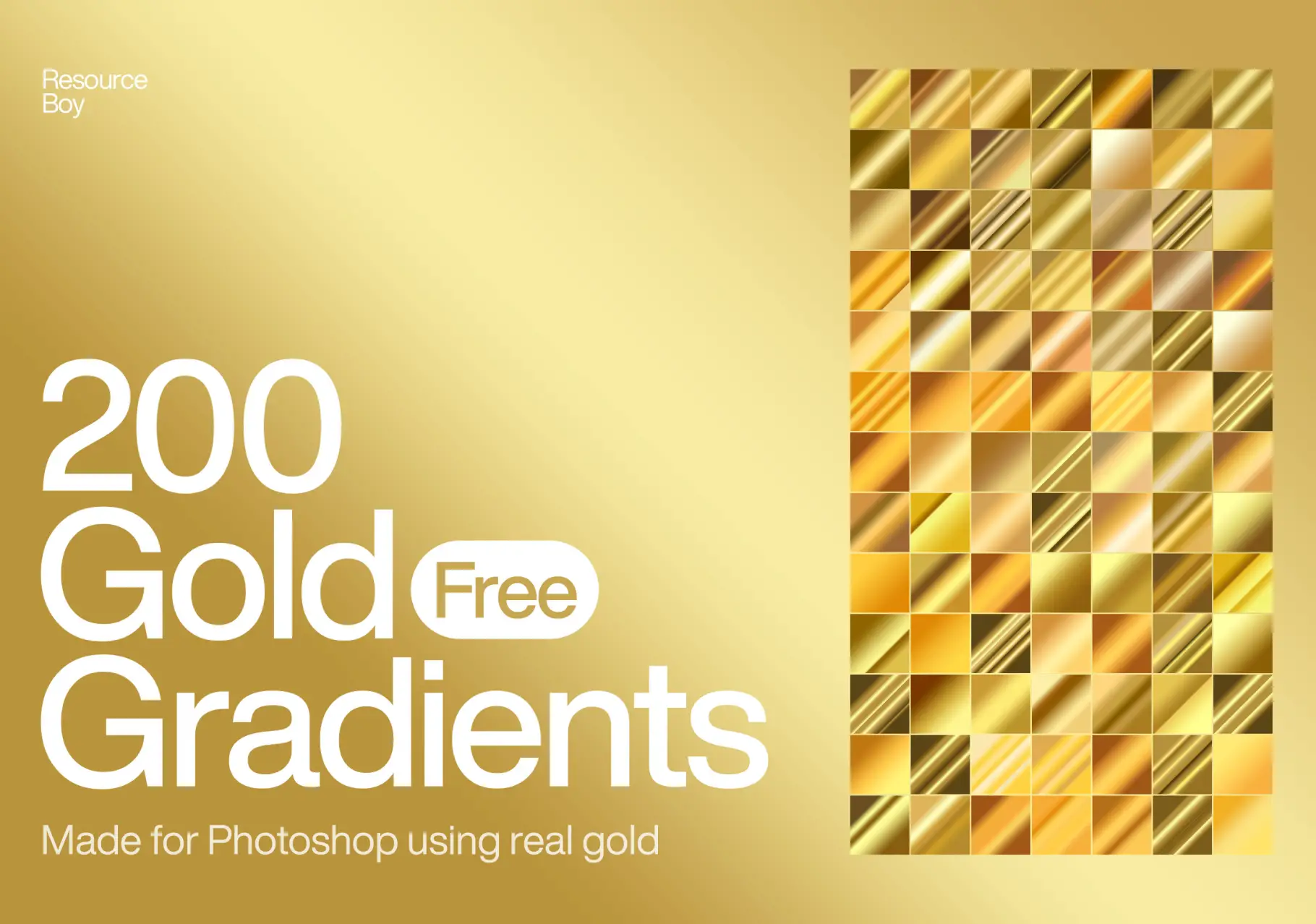 200 金色 Photoshop 渐变 -