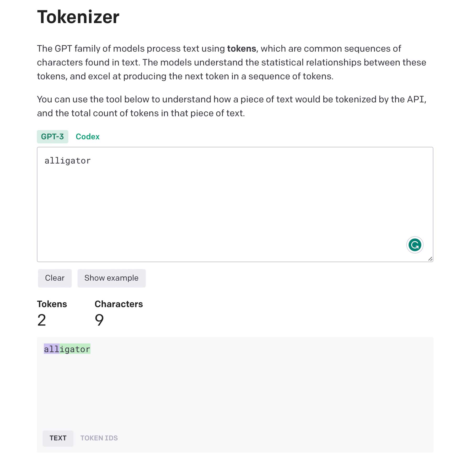 Tokenizzatore ChatGPT